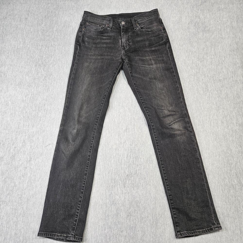 Levis Premium 511 Jeans Mens 29x32 Black Charcoal Slim Taper Stretch Denim